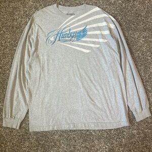 grey graphic hurley y2k longsleeve